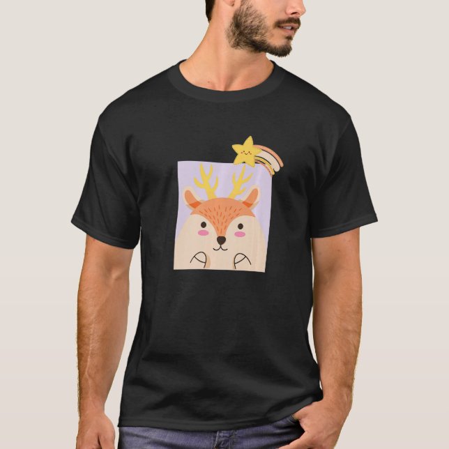 Camiseta Deer Cute Wild Animals Niños Jardín Infantil (Anverso)
