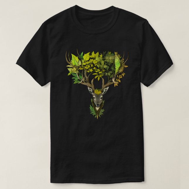 Camiseta Deer de árbol 2 (Diseño del anverso)