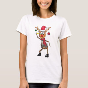 Camiseta Deer de Navidades de danza caprichoso
