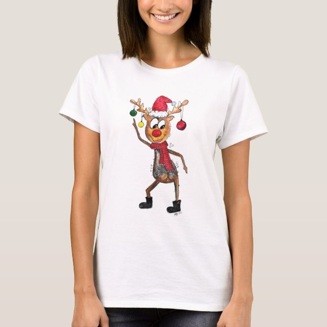 Camiseta Deer de Navidades de danza caprichoso (Anverso)