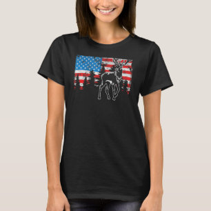 Camiseta Deer Elk Caza Bandera Estadounidense Usa Pro Hunte