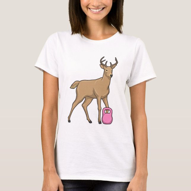 Camiseta Deer Fitness Dumbbell (Anverso)
