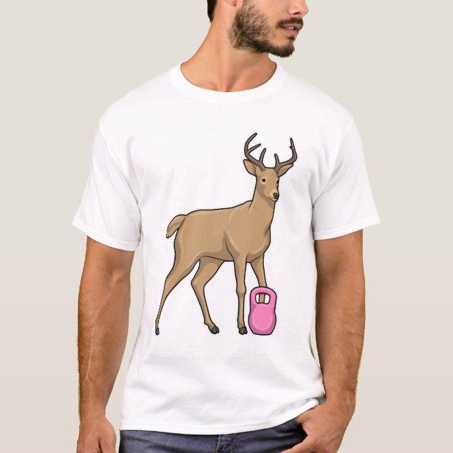 Camiseta Deer Fitness Dumbbell (Anverso)