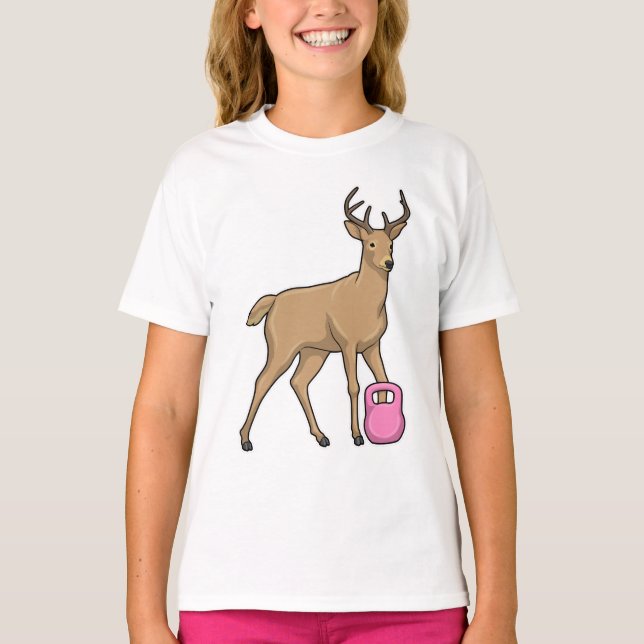 Camiseta Deer Fitness Dumbbell (Anverso)