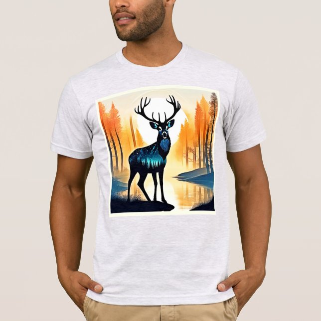 Camiseta Deer forestal místico (Anverso)
