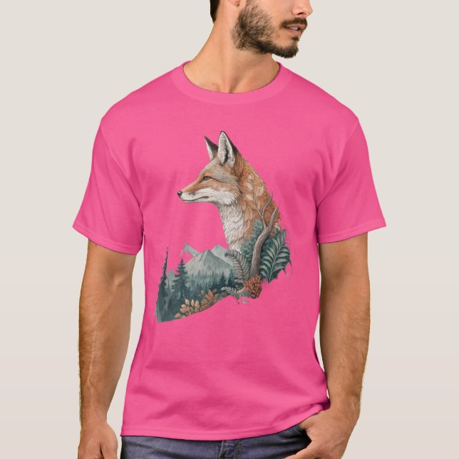 Camiseta Deer Harmony – Geometric Wildlife & Nature Tee (Anverso)