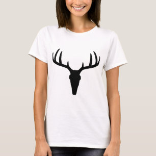 Camiseta Deer Head Silhouette Antlers Animal Reindeer
