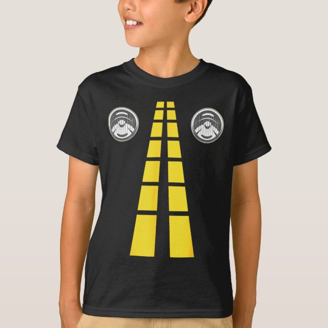 Camiseta Deer Headlights With Road Markings Couples Costume (Anverso)