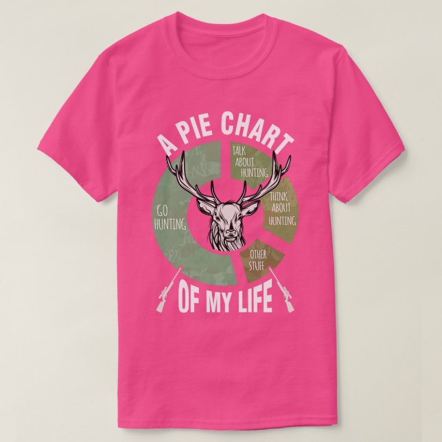 Camiseta Deer Hunting  A Pie Chart Of My Life Hunter  (Diseño del anverso)