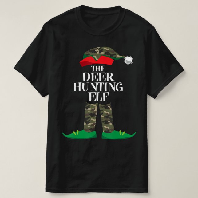 Camiseta Deer Hunting Elf Matching Group Family Elf Christm (Diseño del anverso)