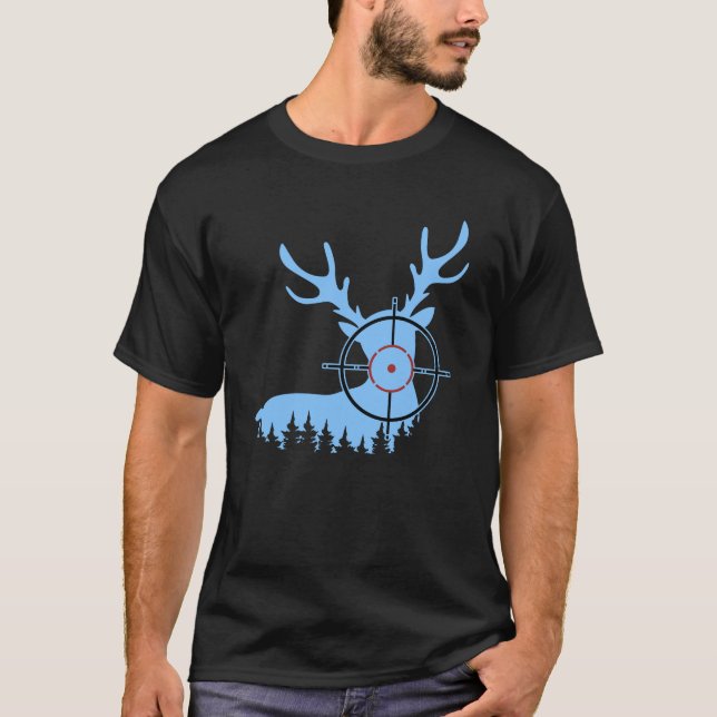 Camiseta Deer Hunting Scope Silhouette | Crosshair Hunter (Anverso)