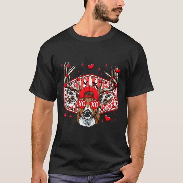 Camiseta Deer Hunting Xoxo Valentine Buck Boys Cap Men Wome (Anverso)