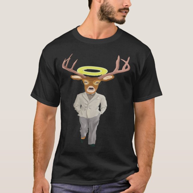 Camiseta Deer In A suit Like a Business Man Boss Deer (Anverso)