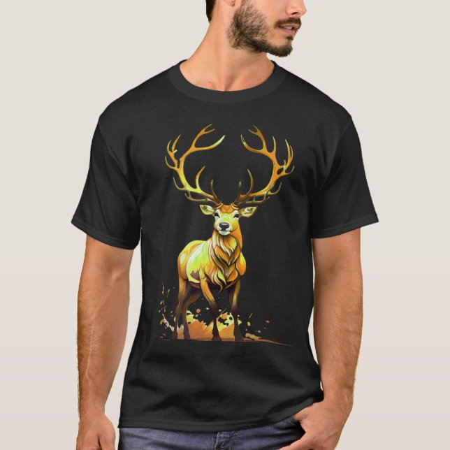 Camiseta Deer majestuoso (Anverso)