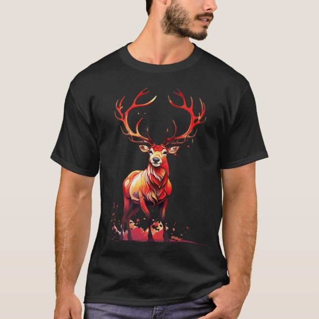 Camiseta Deer majestuoso (Anverso)