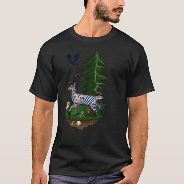 Camiseta Deer místico (Anverso)