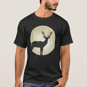 Camiseta Deer Moon Antler Roe Stag y animales forestales