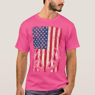 Camiseta Deer Patriótico - Bandera Estadounidense De Caza A