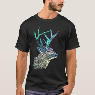 Camiseta Deer Retro Selva Animal Imprime la caza Art Deer