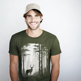 Camiseta Deer Silhouette Forest