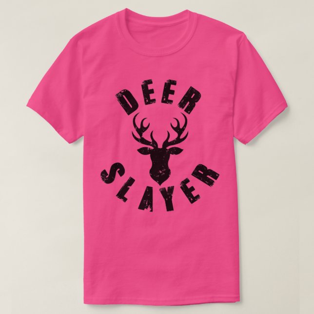 Camiseta Deer Slayer Hunter Hunter Cazando Deportista (Diseño del anverso)