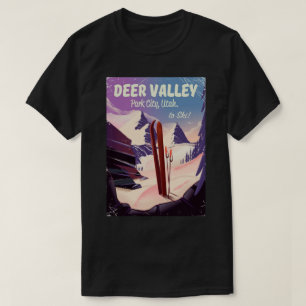 Camiseta Deer Valley, Park City, Utah, afiche de viajes en