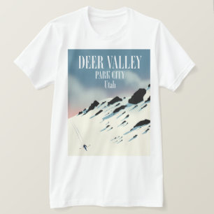 Camiseta Deer Valley, Park City, Utah, cartel de esquí