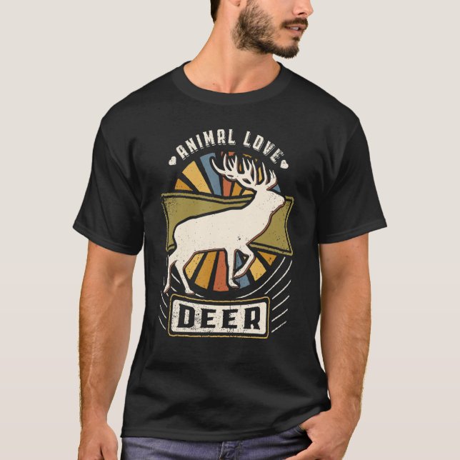 Camiseta Deer Vintage Classic Retro Animal (Anverso)