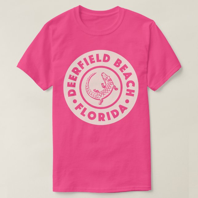 Camiseta Deerfield Beach Florida Circle Tan (Diseño del anverso)