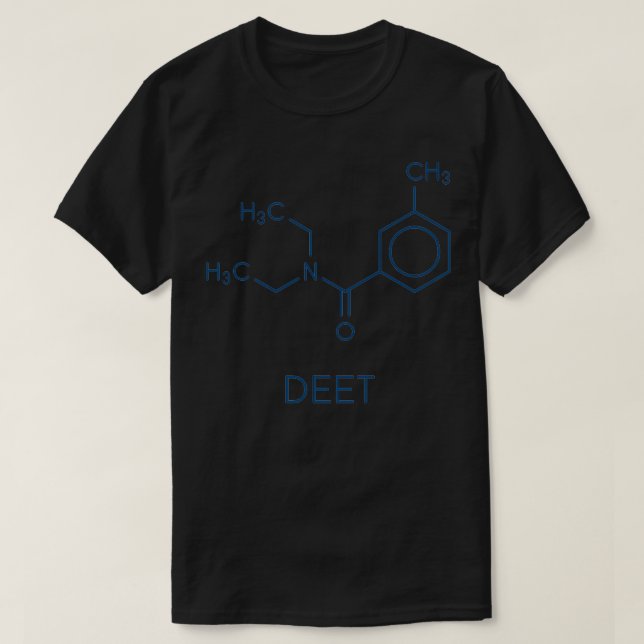 Camiseta DEET diethyltoluamide NNDiethylmetatoluamide insec (Diseño del anverso)