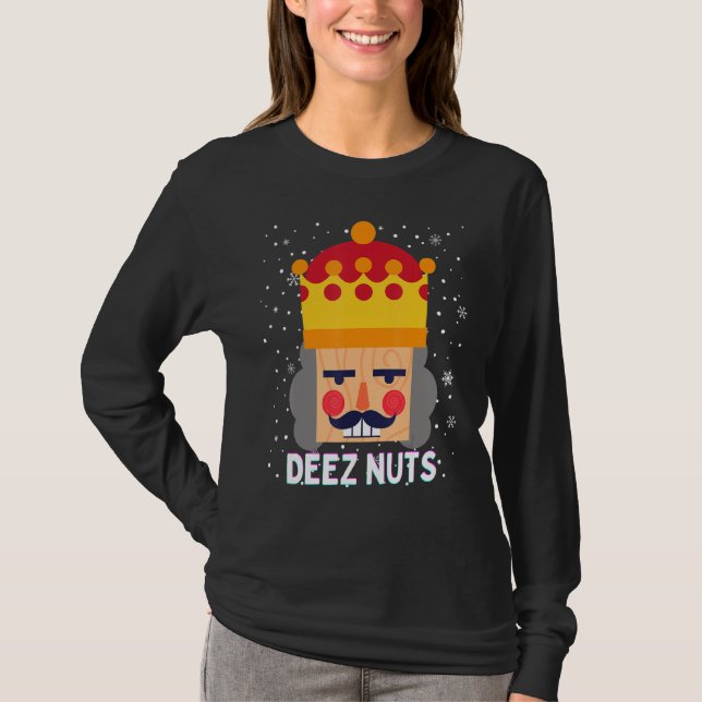 Camiseta Deez Nuts Meme Nutcracker Funny Navidades Pajama X (Anverso)