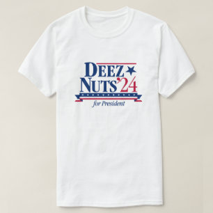 Camiseta Deez Nuts para el presidente 2024 (blanco)