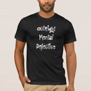 Camiseta defectuosa francamente mental del negro