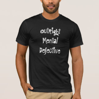 Camiseta defectuosa francamente mental del negro