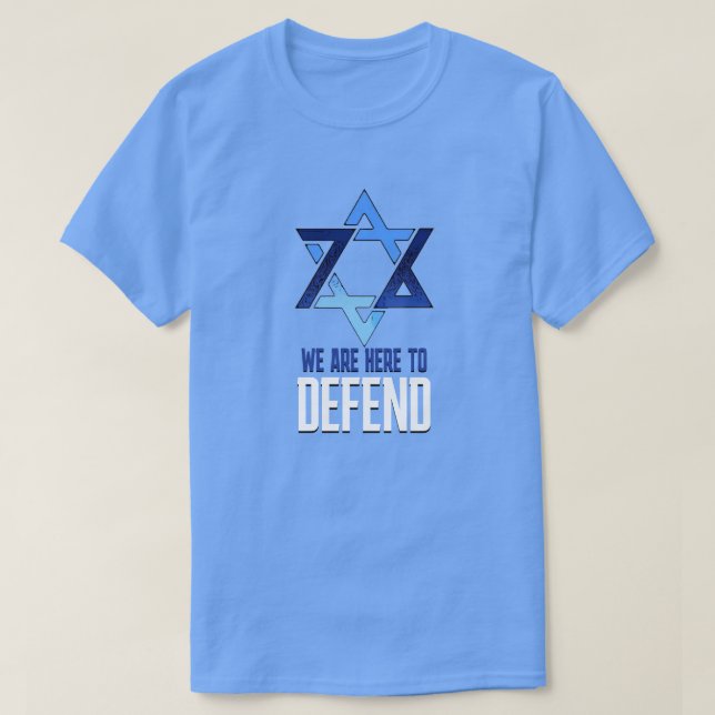 CAMISETA DEFEND ISRAEL (Diseño del anverso)
