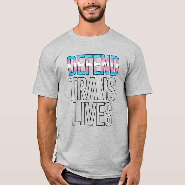 CAMISETA DEFEND TRANS LIVES (Anverso)