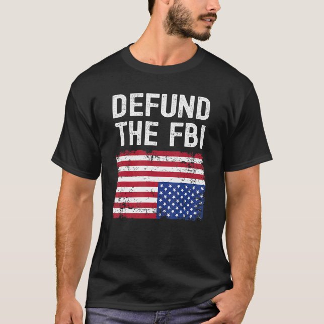 Camiseta Defender la Bandera Estadounidense del FBI (Anverso)