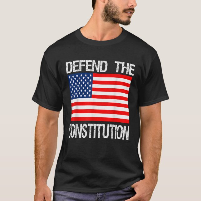 Camiseta Defender la Constitución de EE.UU. Tee de protesta (Anverso)