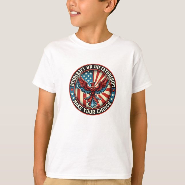 Camiseta Defender la democracia - Democracia o dictadura (Anverso)