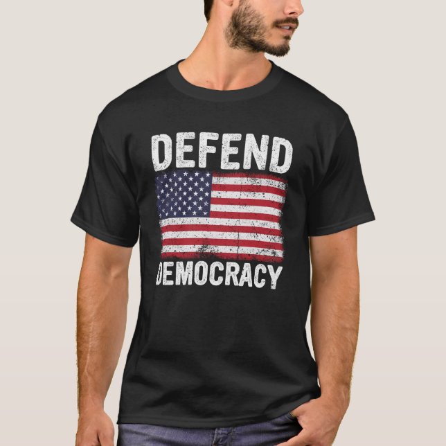 Camiseta Defender la democracia Proteger los derechos de vo (Anverso)