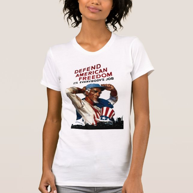 Camiseta Defender la libertad estadounidense (Anverso)