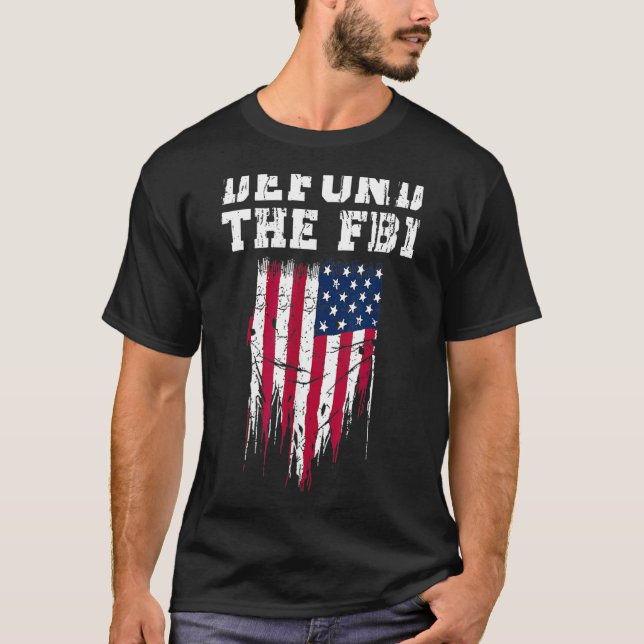 Camiseta Defender la Oficina Federal del FBI contra la corr (Anverso)