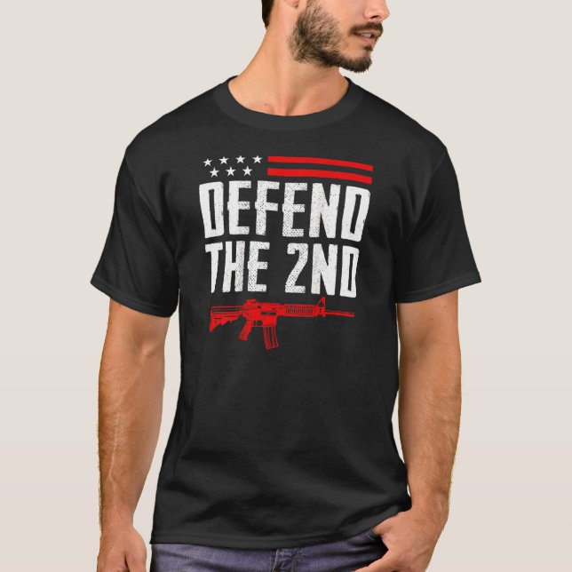 Camiseta Defender La Segunda Enmienda Ar15 Rifle Pro Gun Ri (Anverso)