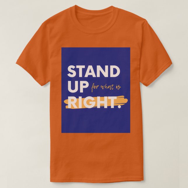 Camiseta Defender lo que es correcto (Diseño del anverso)