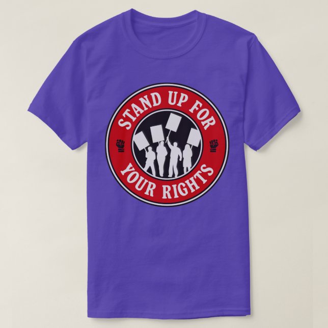 Camiseta Defender los Derechos de los Trabajadores Derechos (Diseño del anverso)