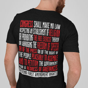 Camiseta Defender los derechos de primera enmienda Manifest