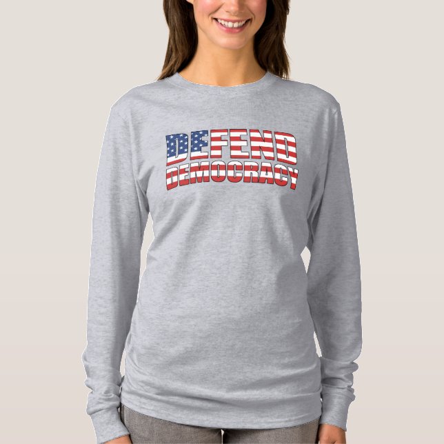 Camiseta Defender los derechos de voto a favor de la democr (Anverso)