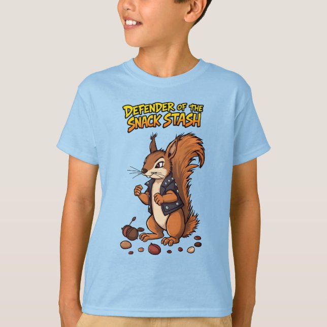 Camiseta Defender of the Snack Stash Tough Squirrel Guardin (Anverso)