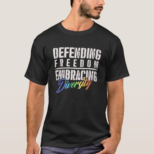 Camiseta Defending Freedom, Embracing Diversity (Anverso)
