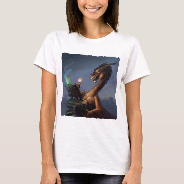 Camiseta Defensa del asistente - Dragón y asistente (Anverso)